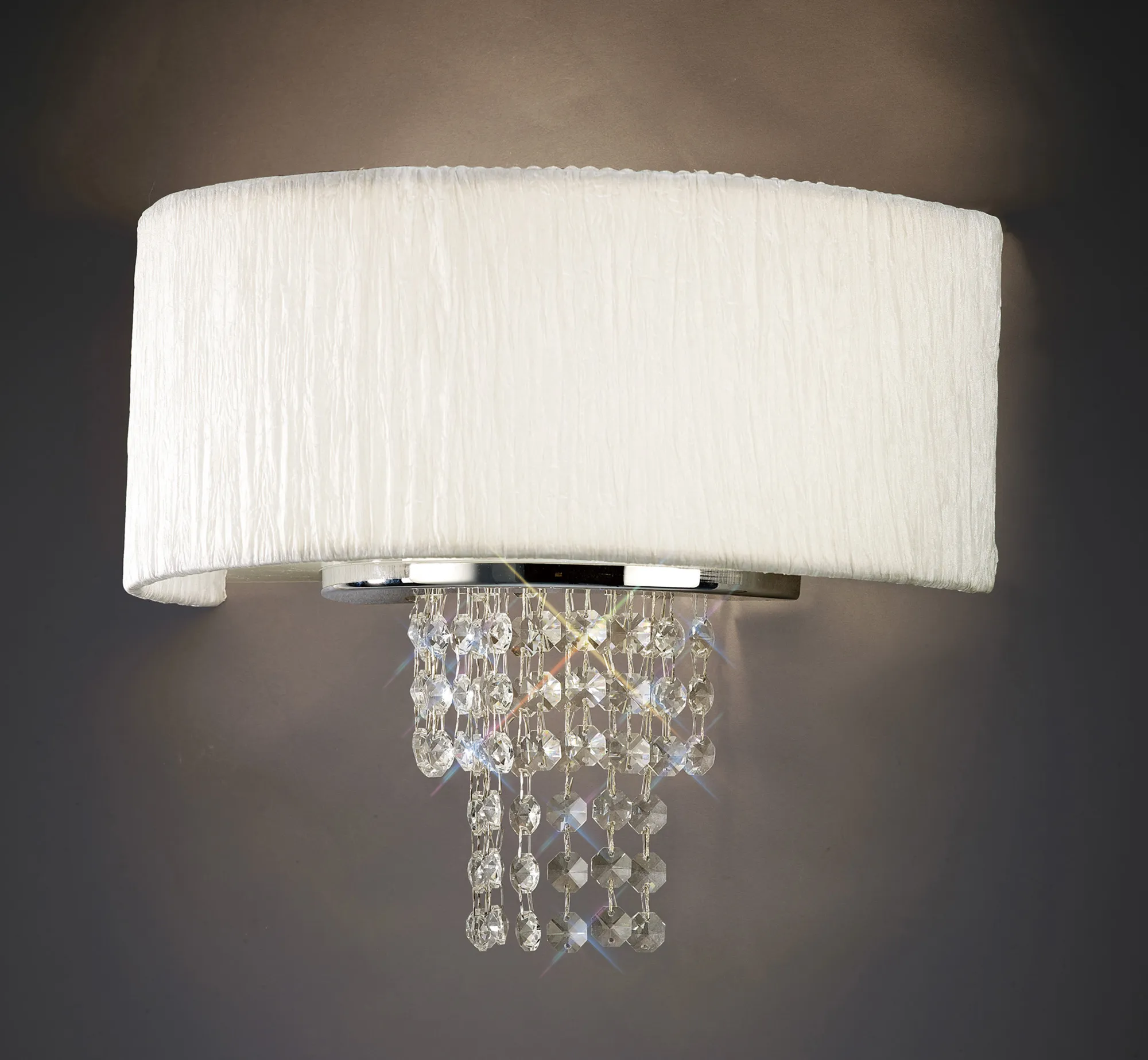 Nerissa Crystal Wall Lights Diyas Shaded Wall Lights